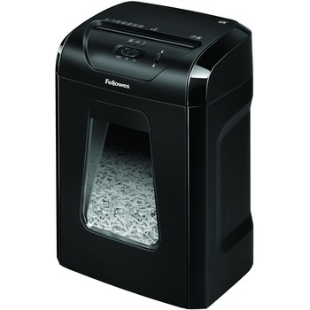 Fellowes Cross-Cut Household Paper Shredder, 12C, Non-Continuous, 12 Sheet Capactity, 5 Gal, Black
