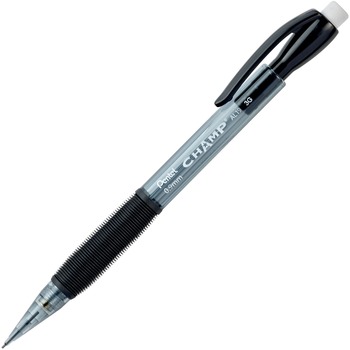 Pentel Champ Mechanical Pencil, 0.9 mm,Translucent Black Barrel, Dozen