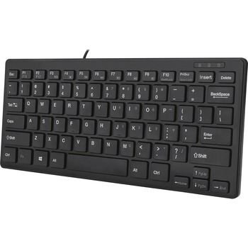Adesso SlimTouch Mini Keyboard, Cable Connectivity, Black