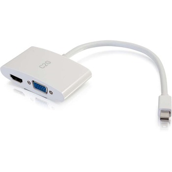 C2G 8in Mini DisplayPort to HDMI or VGA Adapter Converter