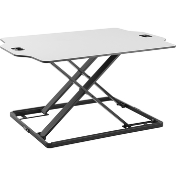 Amer Mounts Ultra Slim Height Adjustable Standing Desk, 15.7 in H x 21.3 in W, White,