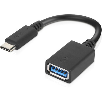 Lenovo USB-C to USB-A Adapter, 5.51 in, 5 Gbit/s, f/m, Black