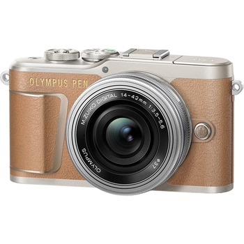Olympus PEN E-PL9 16.1 Megapixel Mirrorless Camera with Lens, Brown
