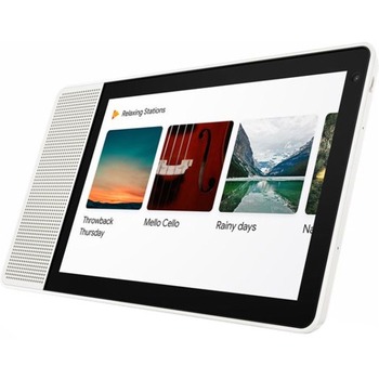 Lenovo Smart Display (10) with the Google Assistant - White, Bamboo