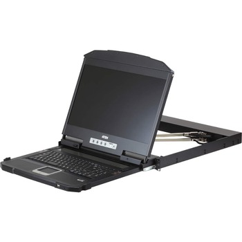 Aten 18.5&quot; LED LCD KVM Console with Standard Rack Mount Kit-TAA Compliant - WUXGA - Keyboard - TouchPad