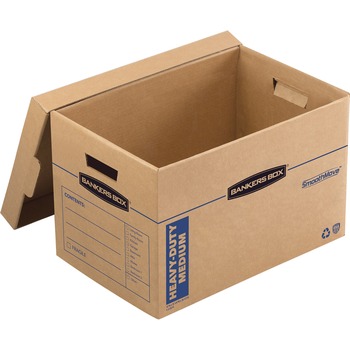 Bankers Box SmoothMove Maximum Strength Moving Boxes, 12.25 in W x 18.50 in D x 12 in H, 8/Carton