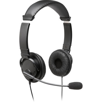 Kensington Hi-Fi Headphones with Microphone, Wired, 6 &#39; Cable, Noise Cancelling Microphone