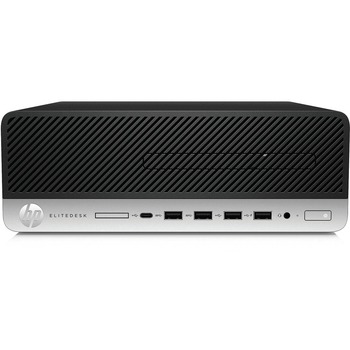 HP Business Desktop ProDesk 600 G4 Desktop Computer, Core i5 i5-8500, 8 GB RAM, 1 TB HDD, Small Form Factor, Black, Gray, Windows 10 Pro 64-bit, Intel UHD Graphics 630, DVD-Writer, English Keyboard