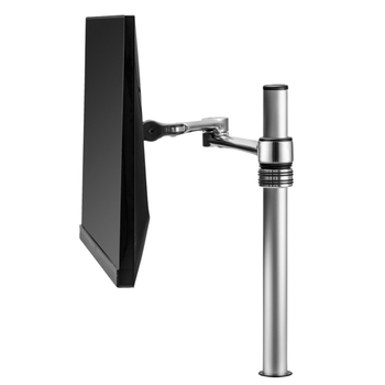 Atdec Single Monitor Desk Mount - Upgradable to support second monitor or notebook; VESA 75x75, 100x100
