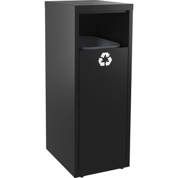 Lorell Recycling Tower, 10 gal. Capacity, 40.2&quot; H x 18.6&quot; W, Black