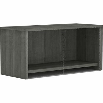 Lorell Wall Mount Hutch, 36&quot; x 15&quot; x 17&quot;, Polyvinyl Chloride, Weathered Charcoal