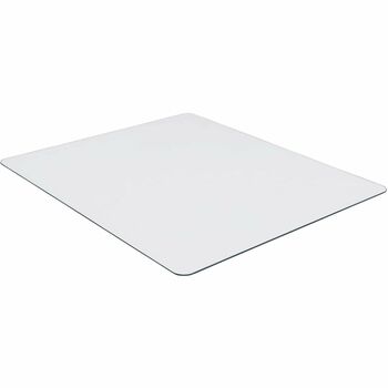 Lorell Tempered Glass Chairmat, 50&quot; L x 44&quot; W x 0.25&quot; Thickness, Clear