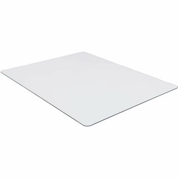 Lorell Tempered Glass Chairmat, 60&quot; L x 48&quot; W x 0.25&quot; Thickness, Clear