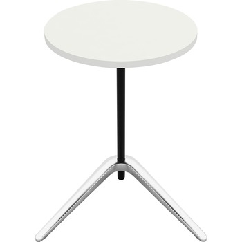 Lorell Guest Area Accent Table, Round, 15.75&quot; L x 15.75&quot; W x 24.60&quot; H, White