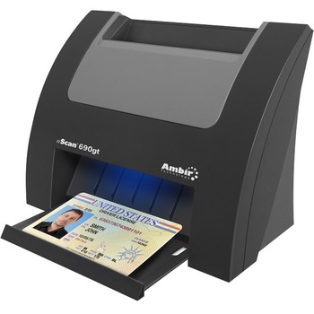 Ambir Technology, Inc nScan Duplex ID Card Scanner - 48-bit Color - 8-bit Grayscale - Duplex Scanning - USB