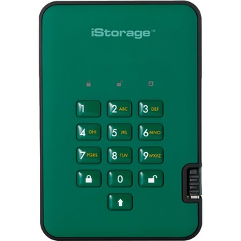 iStorage diskAshur2 256 GB Portable Solid State Drive - External - TAA Compliant - Racing Green