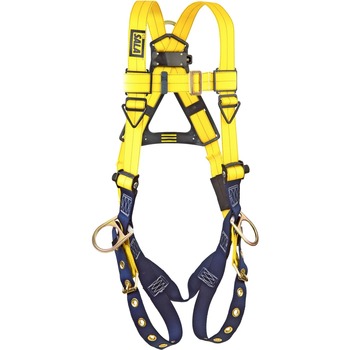 3M DBI-SALA Delta Vest-Style Positioning Harness, 420 lb. Capacity, Stainless Steel/Zinc Plated Steel, Navy/Yellow