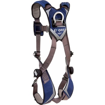 3M DBI-SALA ExoFit NEX Vest-Style Harness, 420 lb. Capacity, Zinc Plated Steel/Aluminum/Polyester, Gray