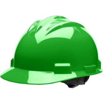 Bullard Standard S61 Safety Cap, Adjustable Ratchet, High-Density Polyethylene Shell, Hi-Viz Green