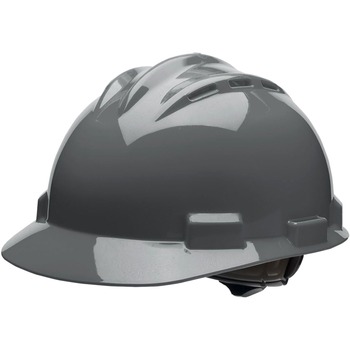 Bullard Standard S62 Safety Cap, Adjustable Ratchet, High-Density Polyethylene Shell, Dove Gray