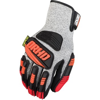 Mechanix Wear ORHD Work Gloves, Nitrile/Thermoplastic Rubber/Cotton/Polyethylene, Black/Gray, Small/Size 8