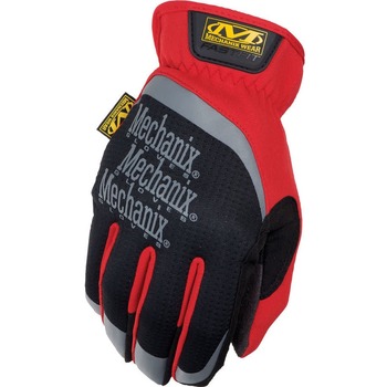 Mechanix Wear FastFit Work Gloves, Leather/Lycra, Red, Large