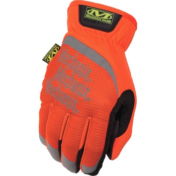 Mechanix Wear FastFit Work Gloves, Thermoplastic Rubber/Synthetic Leather/Lycra, Fluorescent Orange, Medium