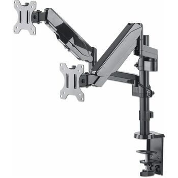 Manhattan Universal Gas Spring Dual Monitor Mount - Two Jointed Arms - Supports Two 17&quot; to 32&quot; TVs or Monitors up to 17.64 lbs.