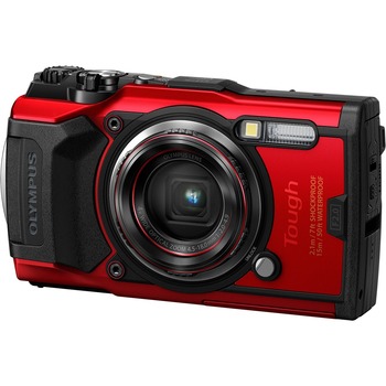 Olympus Tough TG-6 12 Megapixel Compact Camera, Red, 3&quot; LCD