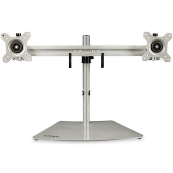 Startech.com Horizontal Dual-Monitor Stand For Monitors up to 24&quot;, 16.1&quot; Height x 37.4&quot; Width, Silver