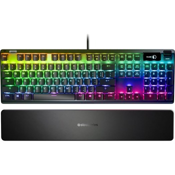 SteelSeries Apex PRO Keyboard - Cable Connectivity - USB Interface - Mac OS, PC, Windows - Mechanical Keyswitch - Black
