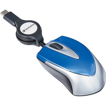 Verbatim USB-C Mini Optical Travel Mouse, Blue