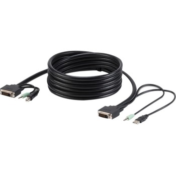 Belkin KVM Cable for Computer, Server, KVM Switch, 10 ft  Cable, Male, Gold Plated Connector, TAA Compliant