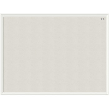 U Brands Linen Cork Linen Bulletin Board, 40&quot; H x 30&quot; W, White Medium Density Fiber (MDF) Frame