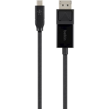 Belkin USB-C to DisplayPort Cable, 5.91 ft DisplayPort/USB A/V Cable, Male, Supports up to 3840 x 2160, Black
