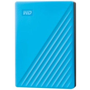 Western Digital My Passport 4 TB Portable Hard Drive, External, Blue