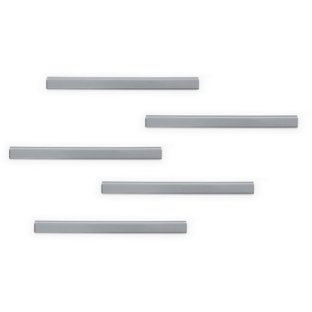 Durable DURAFIX Rail, Magnetic Clipping Strip For Posters, 8-1/4&quot;W, Silver, 5/Pack
