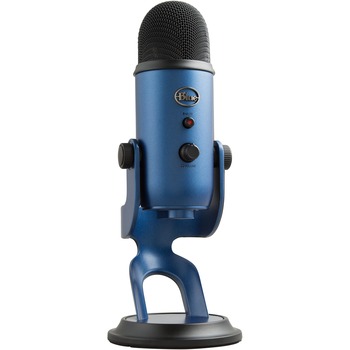 Logitech Blue Yeti Microphone, Stereo, 20 Hz to 20 kHz, Wired, Condenser, Cardioid, Bi-directional, Omni-directional, Desktop, Stand Mountable, Side-address, USB