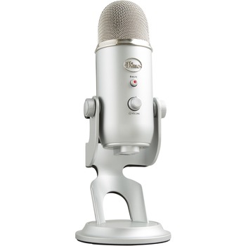 Logitech Blue Yeti Microphone, Stereo, 20 Hz to 20 kHz, Wired, Condenser, Cardioid, Bi-directional, Omni-directional, Desktop, Stand Mountable, Side-address, USB
