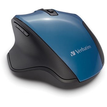 Verbatim Silent Ergonomic Wireless Blue LED Mouse, 2.40 GHz, USB, 1600 dpi, Dark Teal