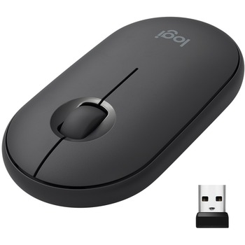 Logitech Pebble Wireless Mouse M350 - 2.40 GHz - Graphite - USB