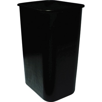 Genuine Joe Polyethylene Wastebasket, 10.25 Gal, Black