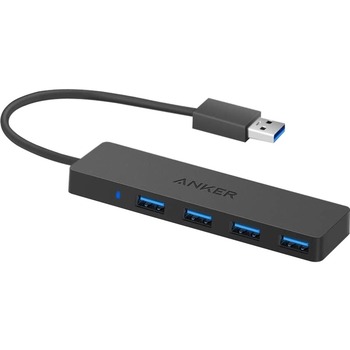 Anker  4-Port Ultra Slim USB 3.0 Data Hub Black CN USB-A Hub A7516 - 4 Computer(s) - 4 x USB