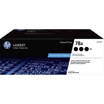 HP 78A, (CE278A-T) 3-Pack Black Original LaserJet Toner Cartridges