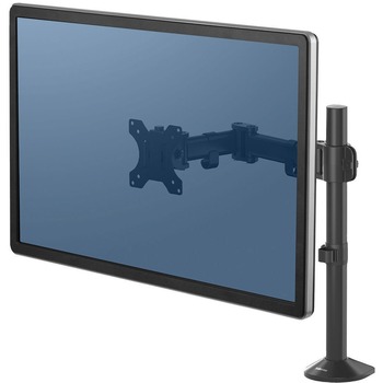 Fellowes Reflex Single Monitor Arm, 1 Display(s) Supported, 30 in Screen Support, 24 lb Capacity