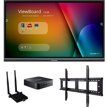 ViewSonic Digital Display Bundle, 86&quot;, Wall Mount, WiFi Adapter, Chromebox, 3840 x 2160, 16:9, 350 Nit, Black