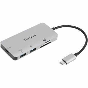 Targus USB-C Multi-Port Hub with Card Reader and 100W PD Pass-Thru, USB Type C, External