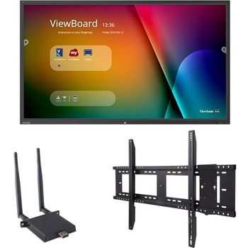 ViewSonic 4K Interactive Display with WiFi Adapter and Fixed Wall Mount, 98&quot;, 350 Nit, Black
