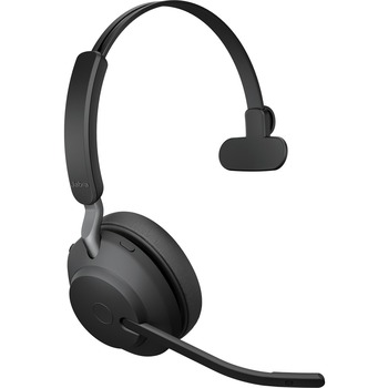Jabra Evolve2 65 Headset, Mono, USB Type C, Wireless, Bluetooth, 98.4 ft, Black
