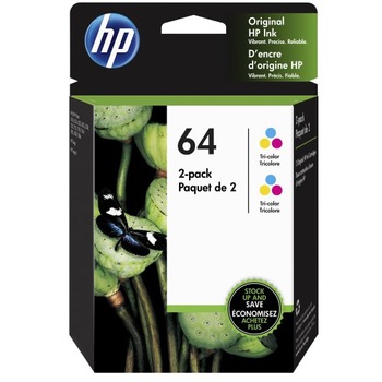 HP 64 Original Ink Cartridge - Tri-color - Inkjet - 165 Pages - 2 / Pack